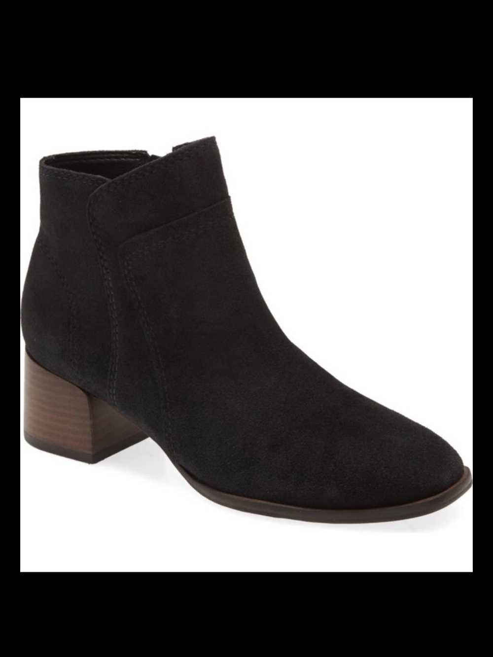 Lucky Brand Fausst Bootie Black Oiled Suede Boots Size 9M Boot Leather